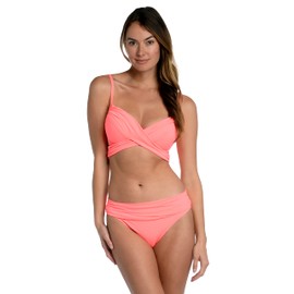 La Blanca Island Goddess - Traje de baño con Aros para Mujer, Coral Encendido, 4