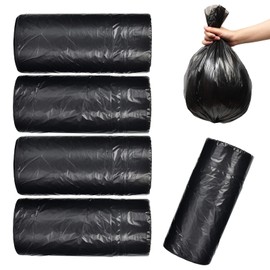10L Small Bin Bags, 150 Counts Bin Liners Small Pedal Bin Bags, Black Trash Bags, Mini Garbage Bags for Car, Office, Bathroom, Bedroom (Fits 0.8,1.5,1.2 3Gal Gallon Bins)