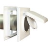 P-tec (1)-P-tec No-Pest 4 In. White Plastic J-Block Dryer Heat Vent Hood NPJW