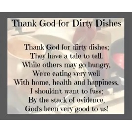 "Handmade" Thank God for dirty dishes; God's been very good to us! Happy family mom MAGNET