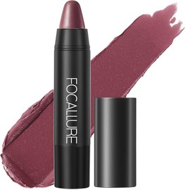 FOCALLURE- Lápiz labial mate ultra chic, lápiz labial rico en vitamina E, color mate ligero que no se seca ni se decolora                             