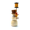 Drechslerei Friedbert Uhlig, miniature no. 04/H, snowman with lantern, bright,