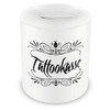 Samunshi® Piggy Bank Tattoo Money Box Black White - Tattoo