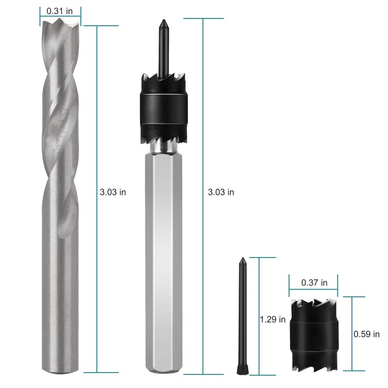 EEEKit Spot Weld Cutter Kit, Sheet Metal Hole Cutter, Punch