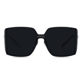 BOLON Men Women Fashion Rimless Oversized Wrap-around Trendy Sunglasses BL7203, Exclusive Eyewear Brand of EssilorLuxottica