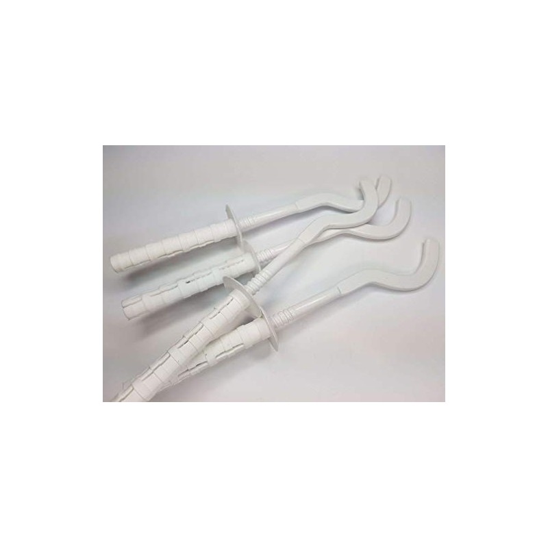 4 x Universal Designer Radiator Wall Brackets (White) with Free