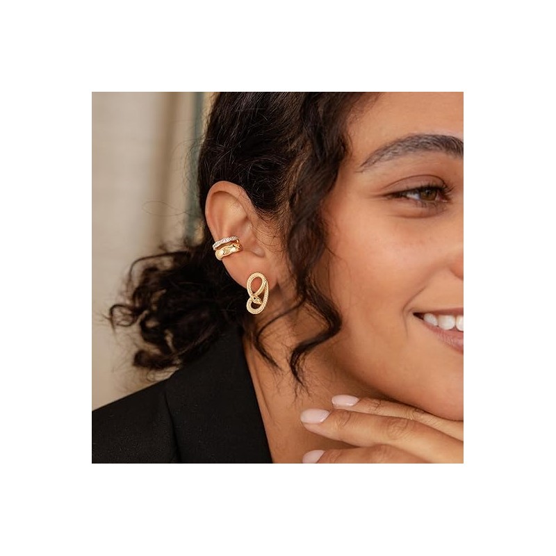 Jenosy Ear Cuff Gold Women's Non Piercing Open Wrap Earrings