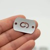 Rectangular Hollowed Stainless Steel Number Tags Key Tags with Two