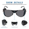 Ossat Polarized sunglasses with side shields cowhide wind proof sunshade
