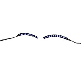 Luz LED para Pestañas Segura de Baja Corriente Amigable con los Ojos con Luz LED para Párpados Delineador de Ojos Joyería Facial para Fiestas Discotecas Escenarios Halloween (Azul)