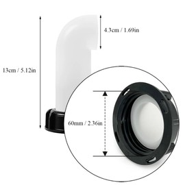 TopHomer Extension Drain Hose 60mm Drain Hose Connector Extension Adapter Water Tank Nozzle Tap Cap Valve for IBC Tank Water Butt Basin