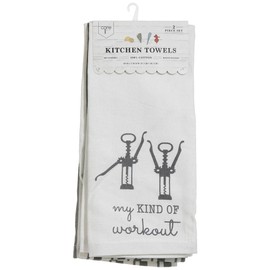 Core Kitchen 2 Pk Cotton Wine Workout Dish Towel Set One Size Multi