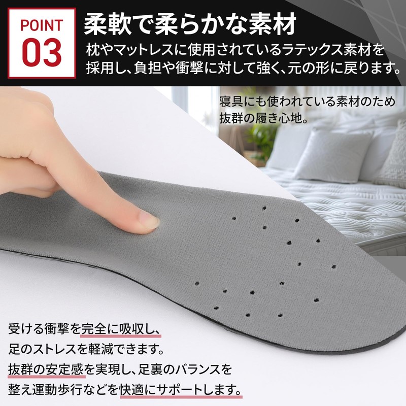 O.M.C. Tokyo Insole, with Ergonomic Impact Absorption, black