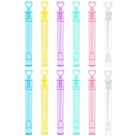 LQIOACU Set of 12 Soap Bubbles Wedding Set in Rainbow Colours, Wedding Soap Bubbles, Mini Soap Bubbles, for Wedding, Christening, Birthday, Golden Wedding, Engagement (without Soap Sud)