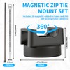 XHTTFDC Magnetic Cable Ties set,20 Magnetic Zip Tie Mounts with