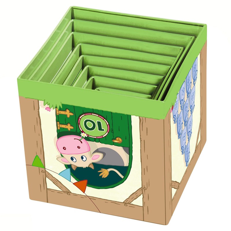 HABA Stacking Cubes on the Farm,multicolored