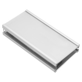PATIKIL 5.9 x 2.9inch Glass Cubicle Aluminum Name Plate Holder,Hanging Type Double Side 12mm Glass Track for Desk Screen Office Sign Holder