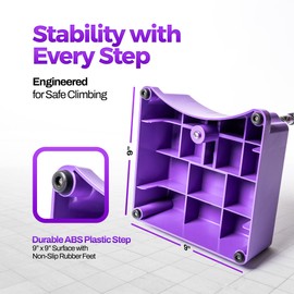 EZ-Step Stair Climbing Assist Cane – Stair Lift for Seniors, Mobile Stairlift, Half Step for Seniors, Portable Stair Lift for Elderly (Purple)
