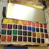 Empty Watercolor Tins Paint Palette with 40Pcs Empty Half Pans