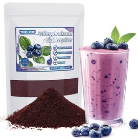 Blueberry Powder 220 g - Freeze-Dried Blueberry Powder without Additives, Extract of Wild Blueberries, Rich in Antioxidants, Natural Food Dye for Yogurt, Smoothies, Baking