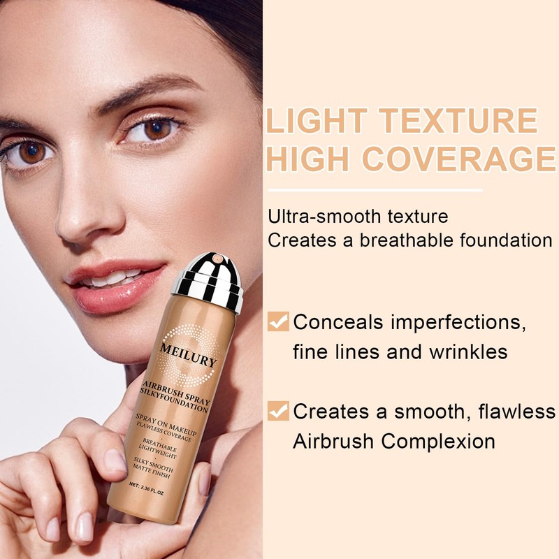 AirBrush Foundation Spray Set, Spray Foundation Makeup and Hydrating Face