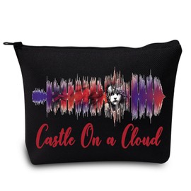 LEVLO Les Miserables Musical Cosmetic Bag Les Miserables Fans Gift Castle On a Cloud Broadway Makeup Zipper Pouch Bag, Castle On a Cloud, Cosmetic Bag