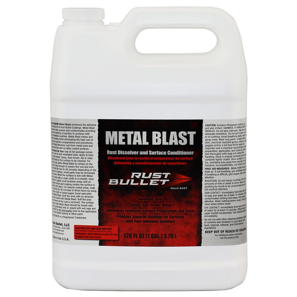 RUST BULLET - Metal Blast Rust Remover, Rust Treatment, Metal Cleaner and Conditioner - Gallon