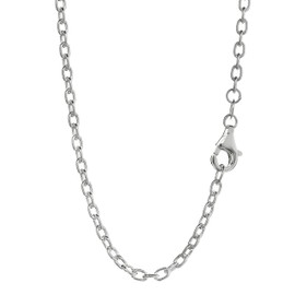 NKlaus Necklace 2.4 mm wide round anchor chain 925 silver necklace silver chain, Sterling Silver