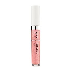 No7 High Shine - Brillo labial Pink Slip - Brillo de labios hidratante de alto brillo con aceite de jojoba para labios, maquillaje de labios hidratant