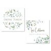 100 x Rustic Botanical 74mm Square Card Drink Tokens: Let's