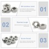 Hooshing 100PCS 1/4"-20 Stianless Hex Nuts 304 18-8 Stainless Steel