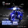 MZS 8Pcs Motorcycle LED Light Kit, Multi-Color Neon RGB Strips