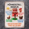 Chicken Coop Rules Metal Sign XL in 21 x 28