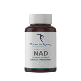 Optimum Ageing Pure NAD++ Supplement Advanced Trans-Resveratrol Anti-Fatigue - Anti-Ageing - Metabolism – Energy | UK Made & Tested Formula - 60 Capsules