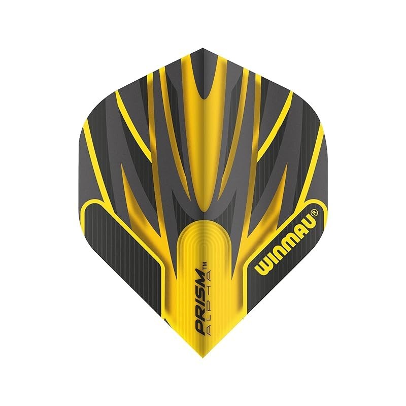 WINMAU Prism Alpha Black & Yellow Dart Flights - 10
