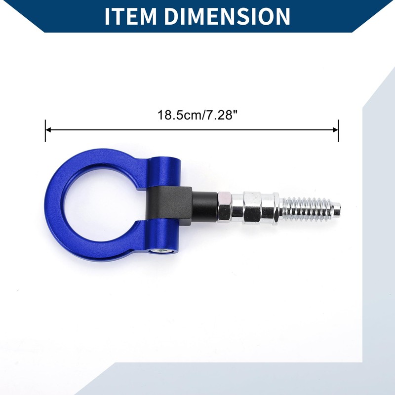 Hihaha Tow Hook/Universal Car Front Bumper Towing Hook/Durable Metal Rotary