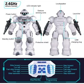 RC Robot for Kids Intelligent Programmable Robot with 2.4GHz Sensing Gesture