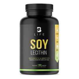 Lecitina De Soya De 180 Cápsulas Soy Lecithin B Life 180 Cápsulas
