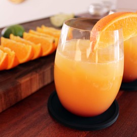 Drink Coasters by Barvivo Set of 8 - Tabletop Protection for Any Table Type, Wood, Granite, Glass, Soapstone, Sandstone, Marble, Stone Tables - Perfect Soft Coaster Fits Any Size of Drinking Glasses.