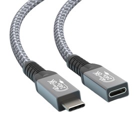 Jozzai Thunderbolt 4 Cable, USB 4 Type C 40Gbps，Support PD 240W/8K@60HzThunderbolt 3/USB4、M3/M2 MacBook Pro、iPhone 15Pro/15Pro Max (Male to Female)