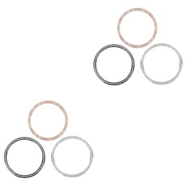 Gatuida 6pcs Metal Bezel for Watch Black Rose Gold Silver Scratch Resistant Easy Installation Stylish Watch Protector