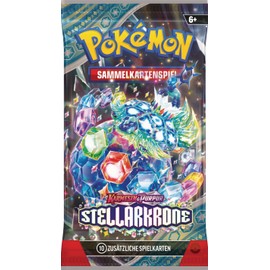 Pokémon Pokémon-Sammelkartenspiel: 3er-Pack-Blister Karmesin & Purpur – Stellarkrone: Latias (3 Boosterpacks & 1 holografische Promokarte)
