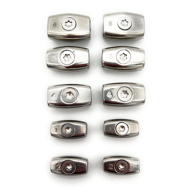 Wire Rope Clamp Stainless Steel A4 Egg Shape Diameter 5