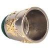 Sewing Pin Cushion Round Zinc Alloy Base Retro Style Pleuche