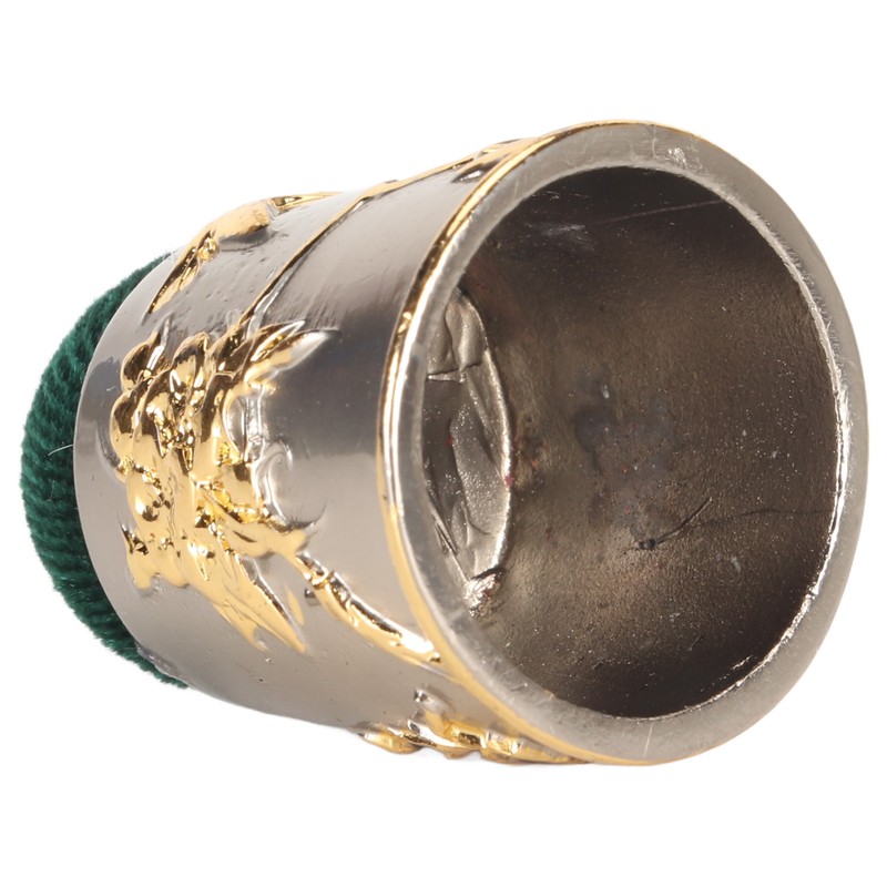 Sewing Pin Cushion Round Zinc Alloy Base Retro Style Pleuche