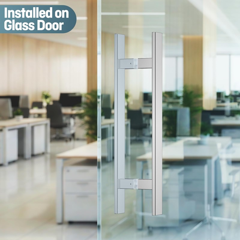 Ranbo H-Shaped 24" Push Pull Door Handle,Back to Back, 400mm