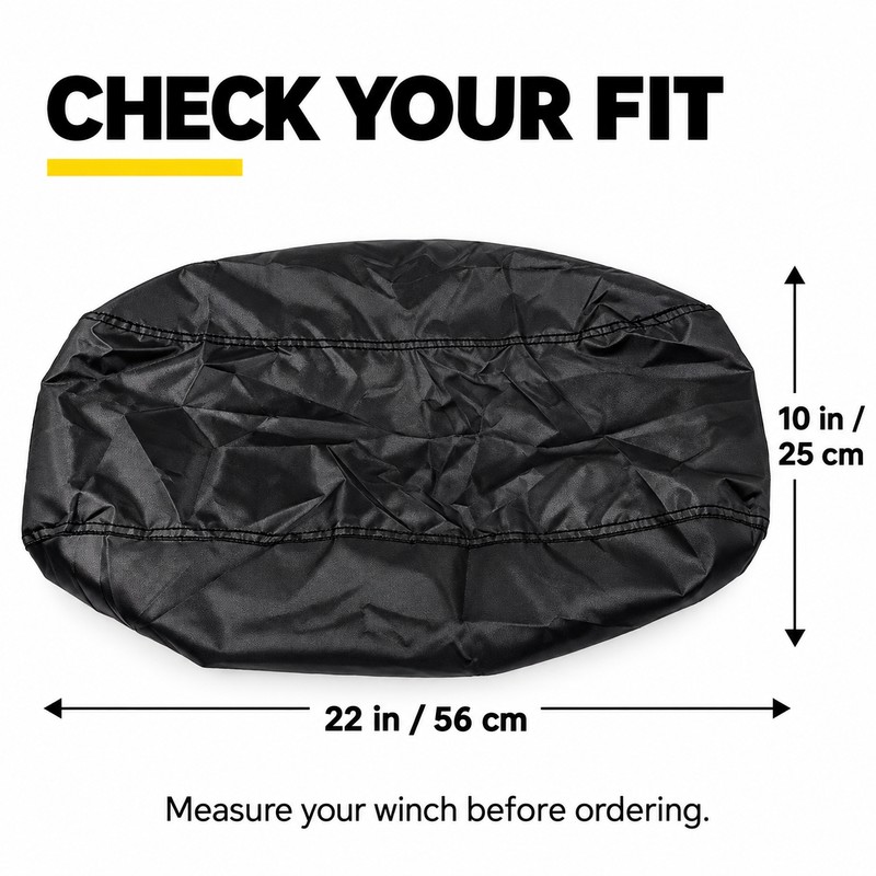 Waterproof Universal Winch Cover for Electric Winches – Oxford Fabric