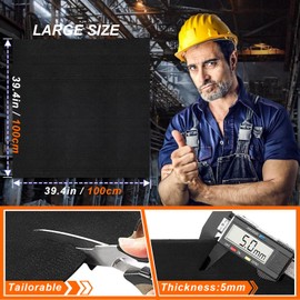 InnoStars Carbon Felt Welding Blanket Fireproof, 39.4"x39.4" 0.2 Thick Heat Resistant Fabric 1800°F High Temp Insulation Pad, Flame Retardant Protective Mat for Soldering Welding Brazing Plumbing