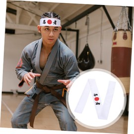 Healeved Japanese Karate Headband - Sushi Kitchen Headpiece Bushido Bandana Ninja Print Headdress Chef's Hat in Japanese Style for Cooking and Karate Kitchen Supplies Cotton