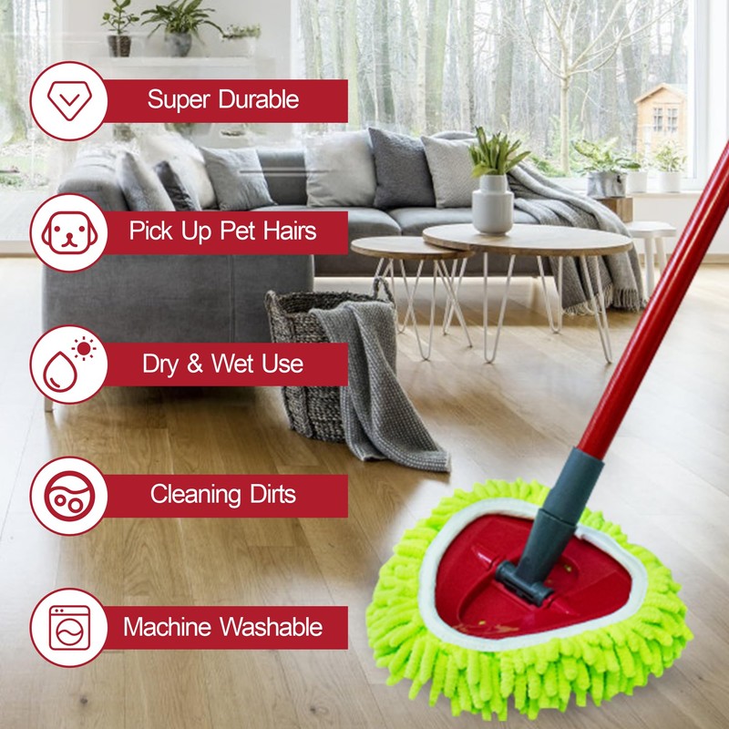 NEWE Spin Mop Heads Replacements 3 Pack Compatible with O-Cedar
